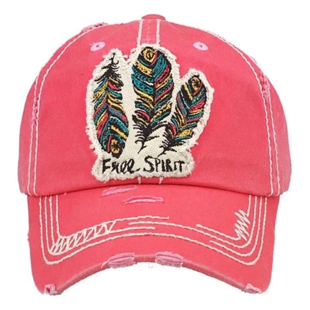Distressed Embroidered Baseball Cap